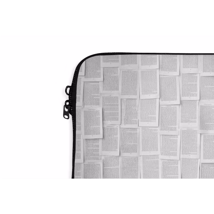 Laptophoes - Papier - Overlappend - Textuur - Modern - Wit — 6
