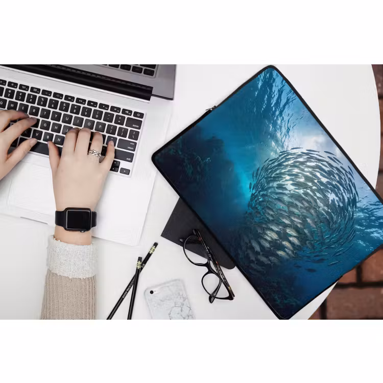 Laptophoes - Vis - School - Oceaan - Natuur - Blauw — 3