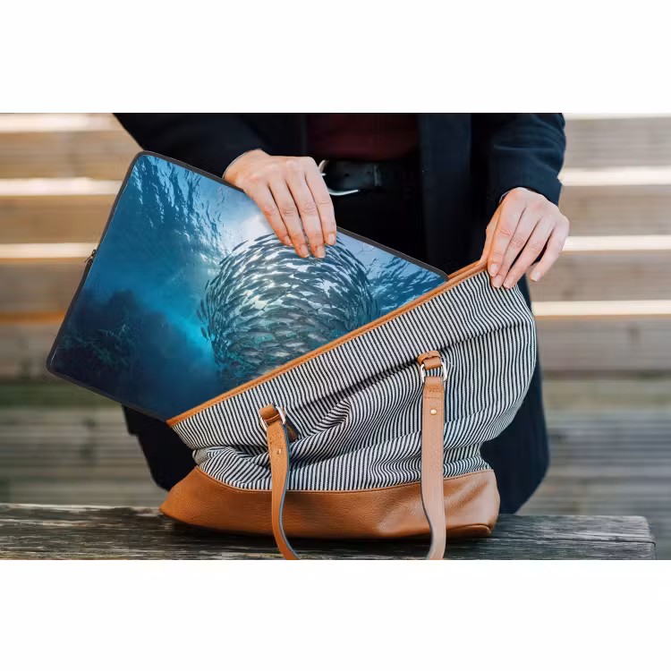 Laptophoes - Vis - School - Oceaan - Natuur - Blauw — 4