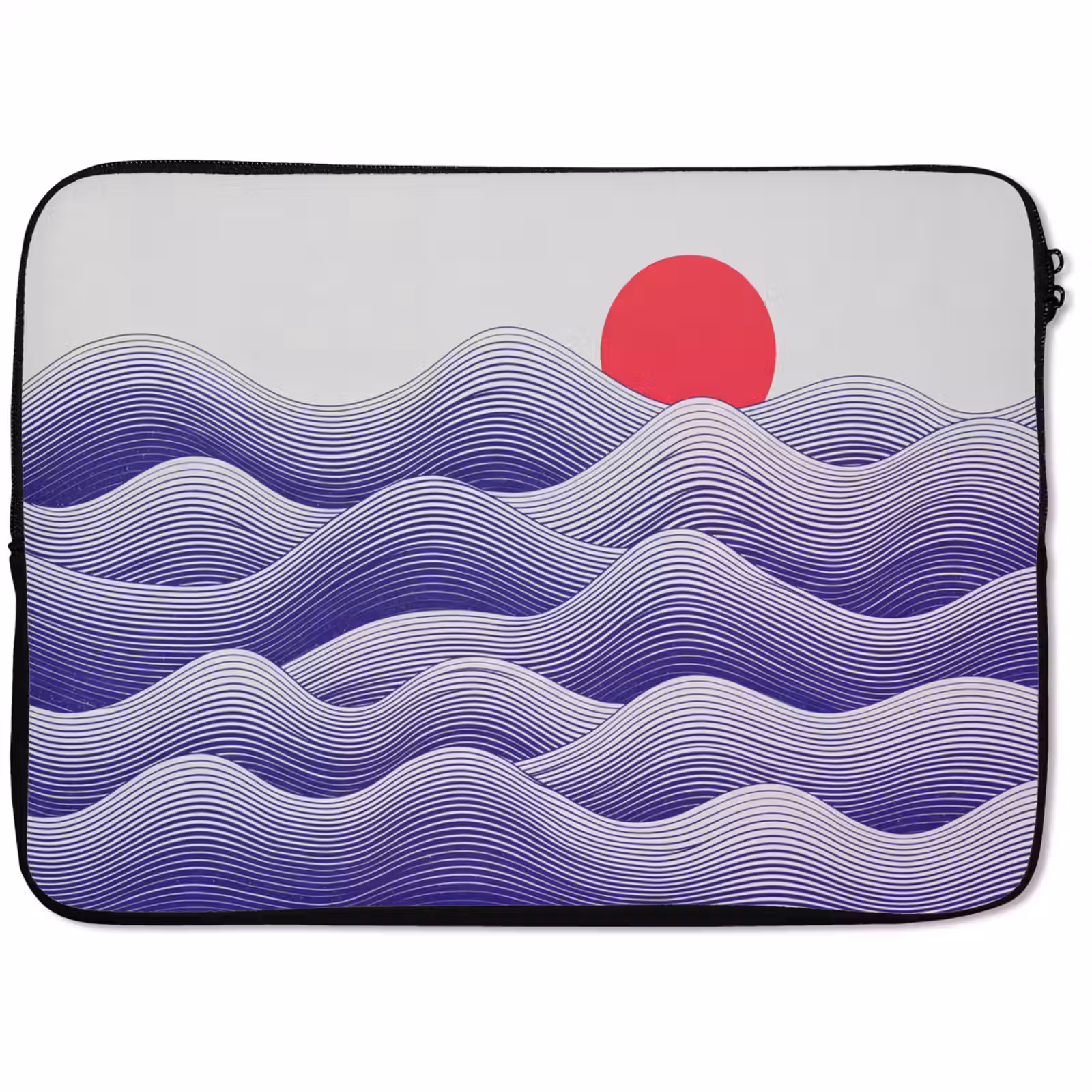 Laptophoes - Golven - Zon - Natuur - Abstract - Rood — 1