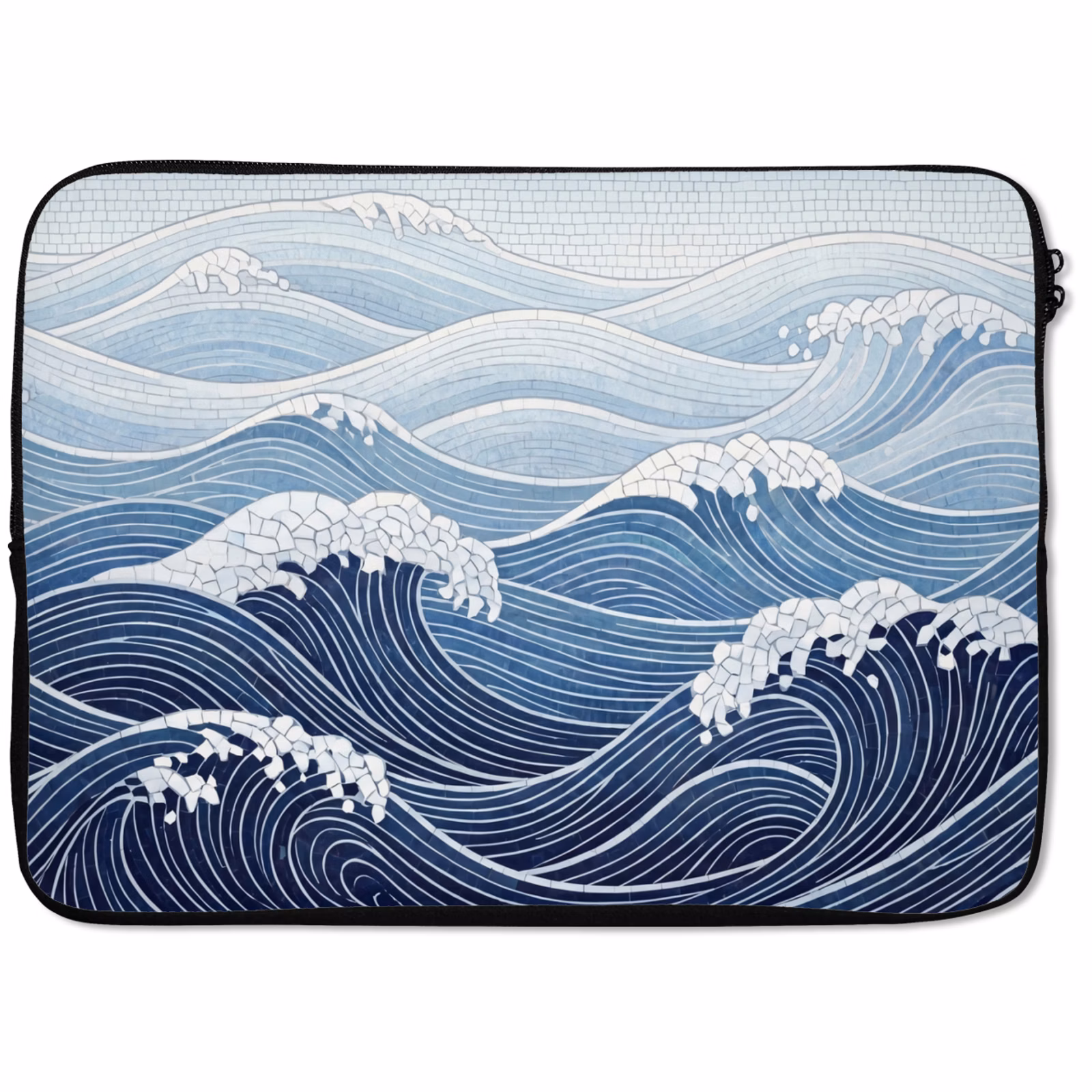 Laptophoes - Water - Mozaïek - Landschap - Modern - Blauw — 1