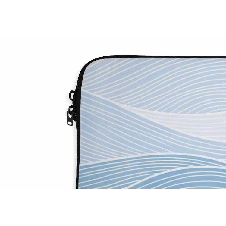 Laptophoes - Abstract - Golven - Patroon - Blauw - Modern — 6