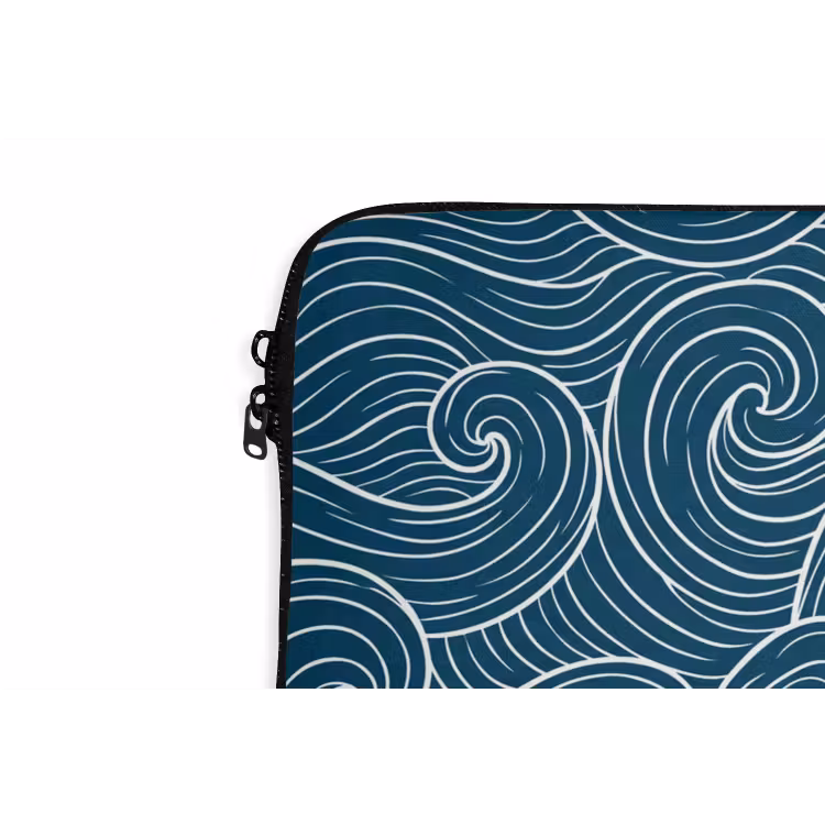 Laptophoes - Golven - Spiraal - Water - Abstract - Blauw — 6