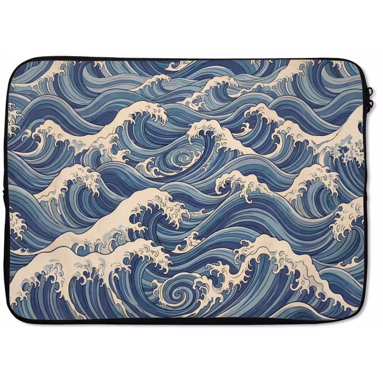 Laptophoes - Golven - Zee - Natuur - Abstract - Blauw — 1