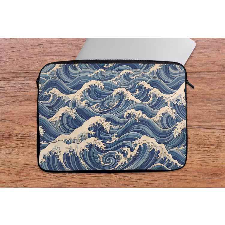 Laptophoes - Golven - Zee - Natuur - Abstract - Blauw — 2