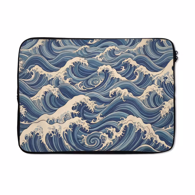Laptophoes - Golven - Zee - Natuur - Abstract - Blauw — 5