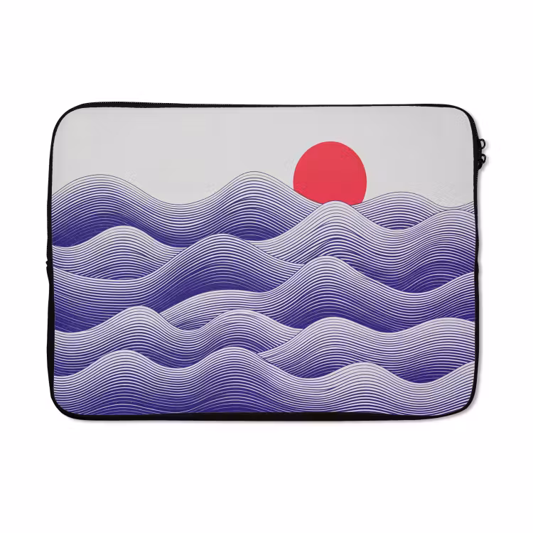 Laptophoes - Golven - Zon - Natuur - Abstract - Rood — 5