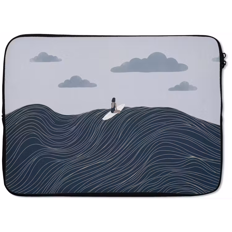 Laptophoes - Persoon - Surfen - Oceaan - Natuur - Modern — 1