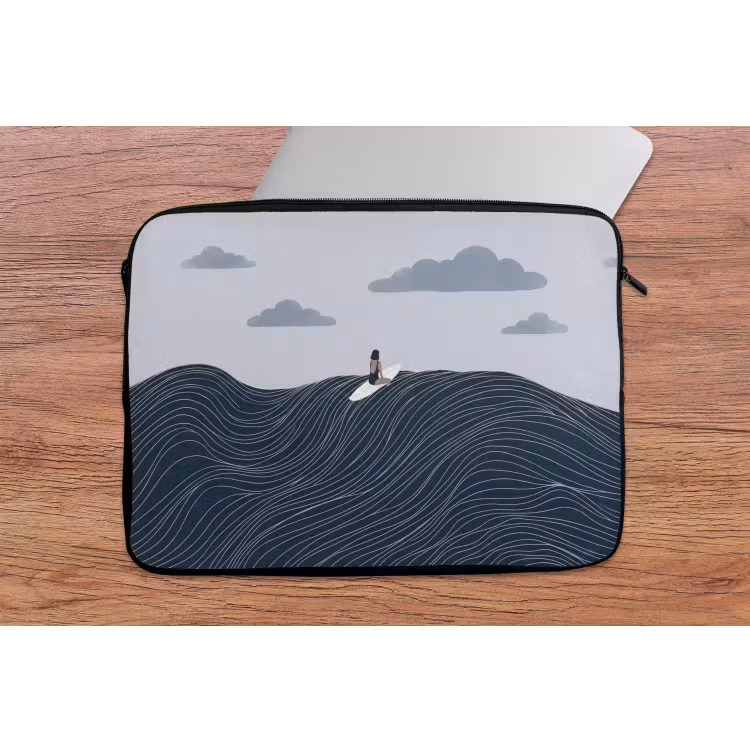 Laptophoes - Persoon - Surfen - Oceaan - Natuur - Modern — 2