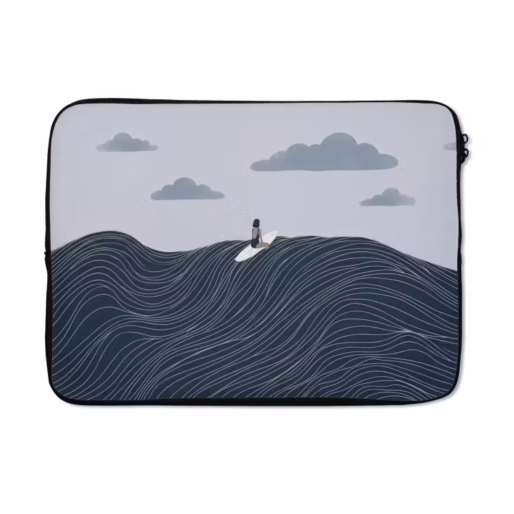 Laptophoes - Persoon - Surfen - Oceaan - Natuur - Modern — 5