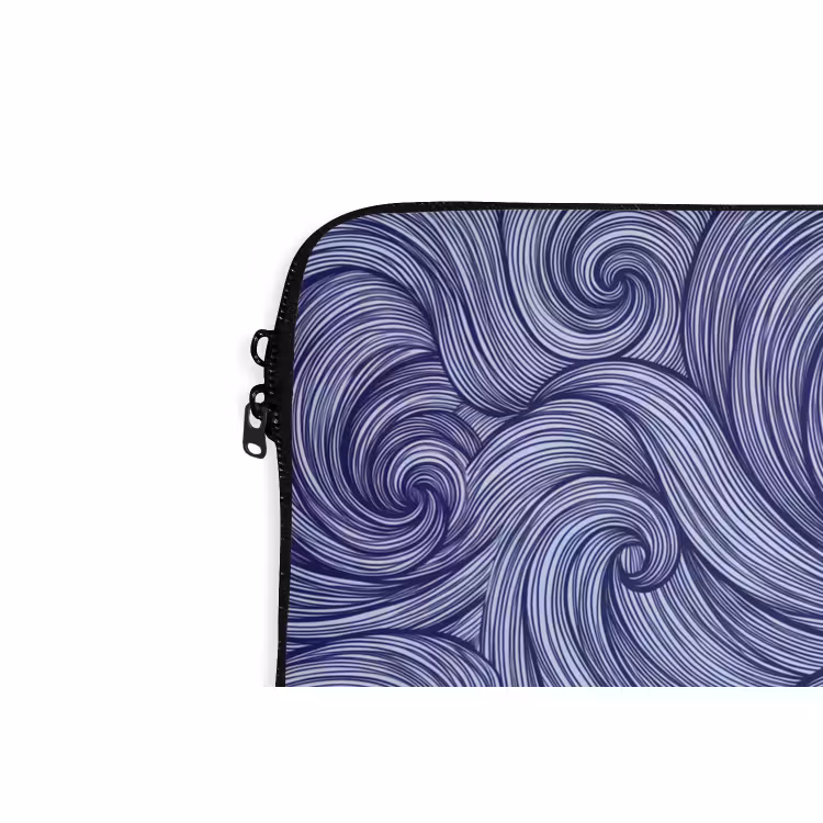 Laptophoes - Schip - Golven - Zee - Illustratie - Blauw — 6