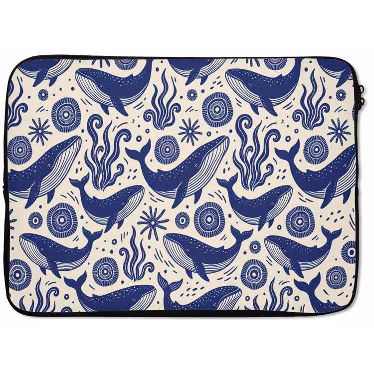Laptophoes - Walvis - Onderwater - Dieren - Abstract - Blauw — 1