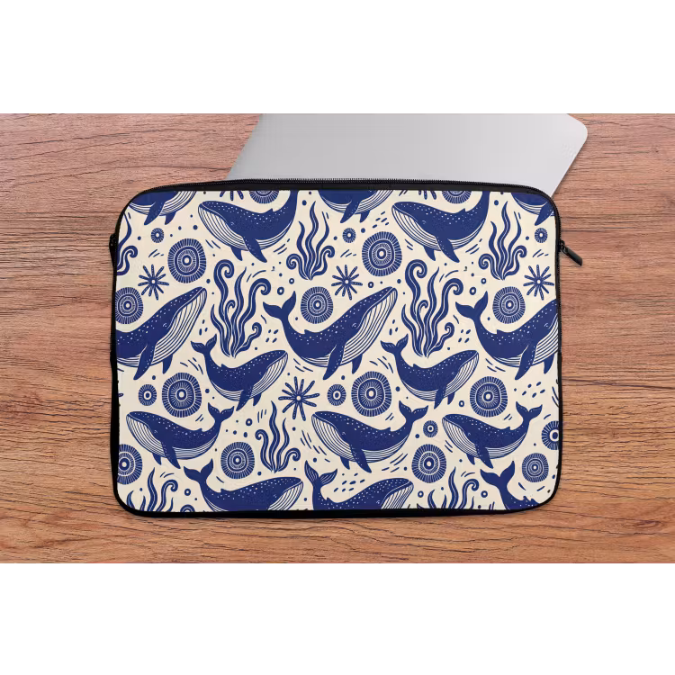 Laptophoes - Walvis - Onderwater - Dieren - Abstract - Blauw — 2