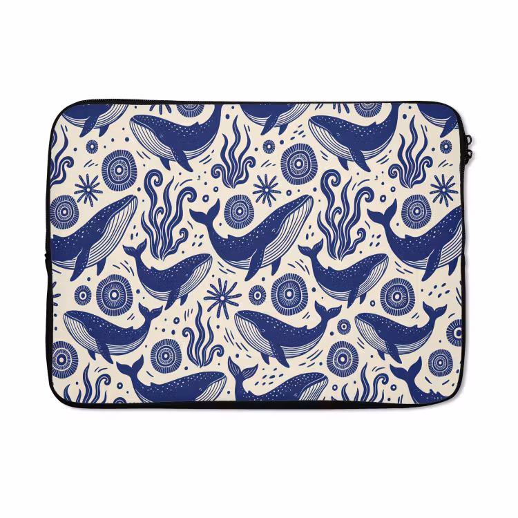 Laptophoes - Walvis - Onderwater - Dieren - Abstract - Blauw — 5