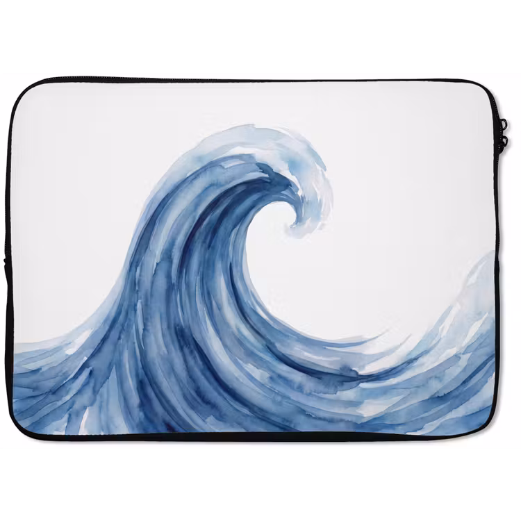 Laptophoes - Water - Beweging - Natuur - Modern - Blauw — 1