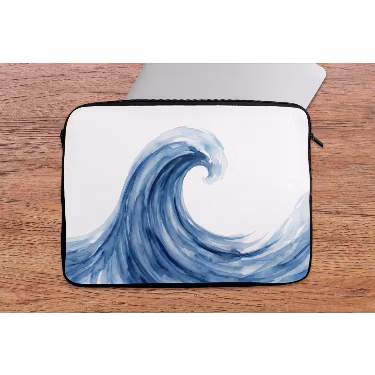 Laptophoes - Water - Beweging - Natuur - Modern - Blauw — 2