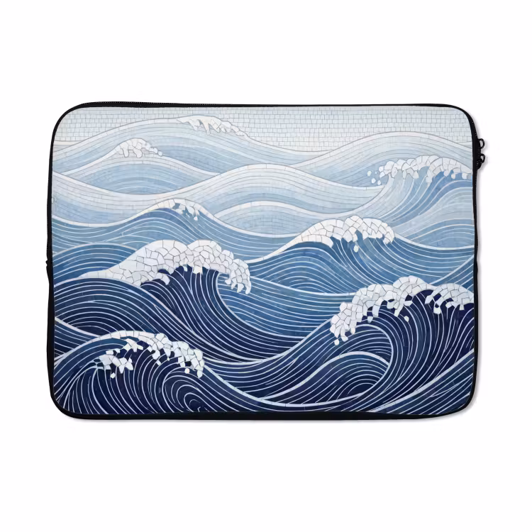Laptophoes - Water - Mozaïek - Landschap - Modern - Blauw — 5