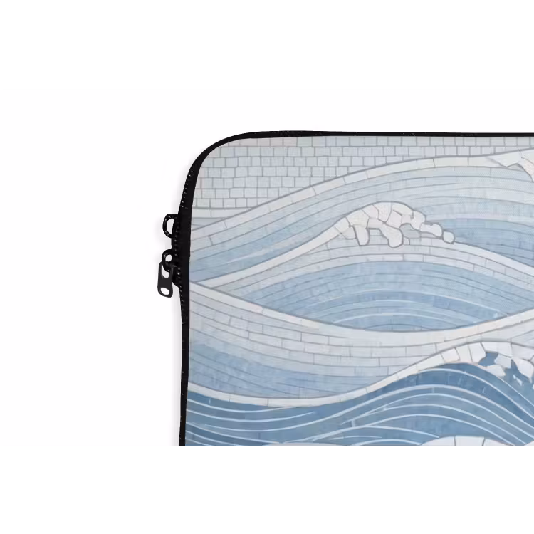 Laptophoes - Water - Mozaïek - Landschap - Modern - Blauw — 6