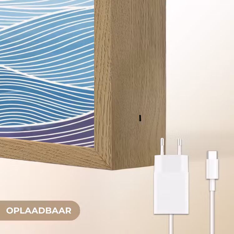Lightbox - Wandlamp - Abstract - Golven - Patroon - Blauw - Modern — 7