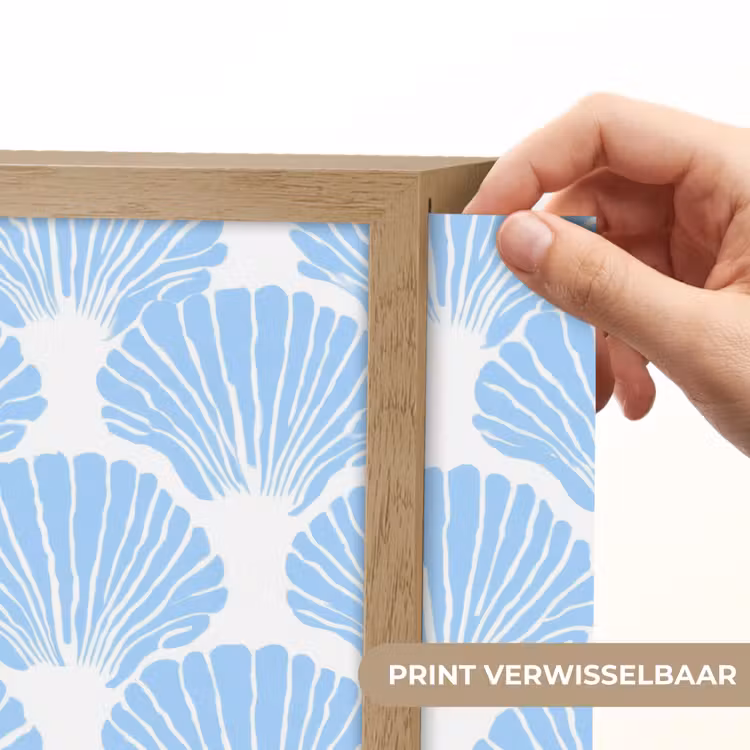 Lightbox - Wandlamp - Blauw - Wit - Schelpen - Grafisch - Structuur — 5