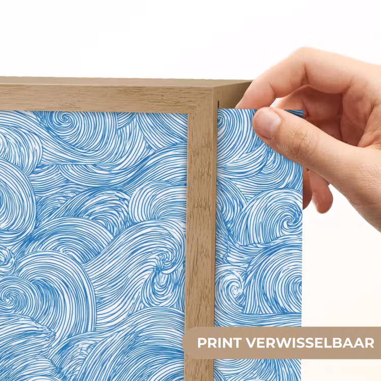 Lightbox - Wandlamp - Blauw - Wit - Spiraal - Golven - Lijnen — 5