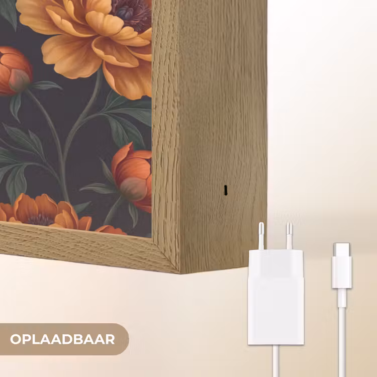 Lightbox - Wandlamp - Bloemen - Bladeren - Natuur - Modern - Oranje — 7