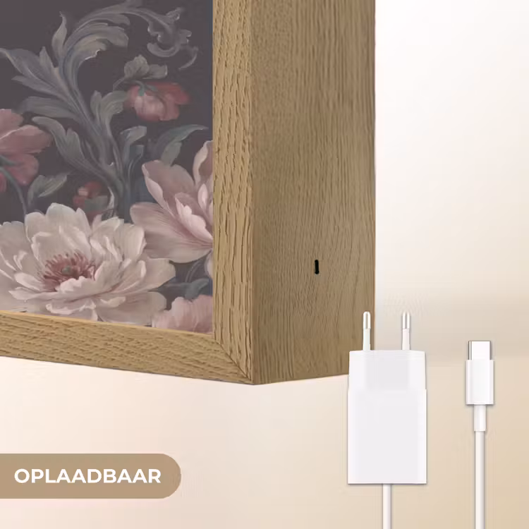 Lightbox - Wandlamp - Bloemen - Patroon - Sierlijk - Roze - Donker — 7