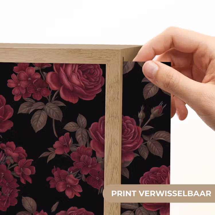 Lightbox - Wandlamp - Bloemen - Roos - Patroon - Klassiek - Rood — 5