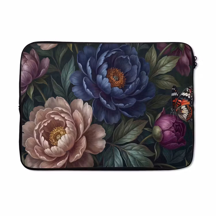 Laptophoes - Bloemen - Vlinder - Natuur - Modern - Paars — 5