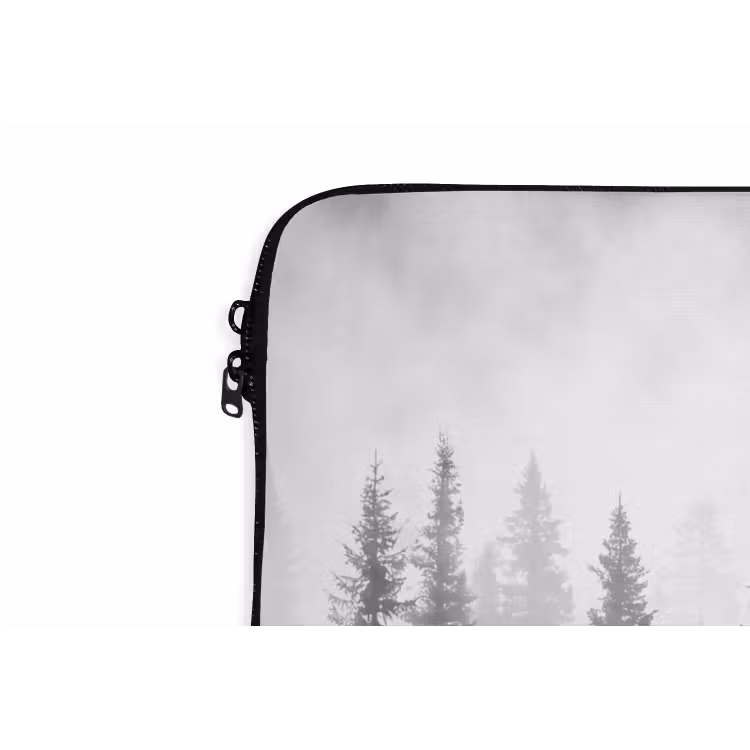 Laptophoes - Bos - Mist - Winter - Monochroom - Natuur — 6