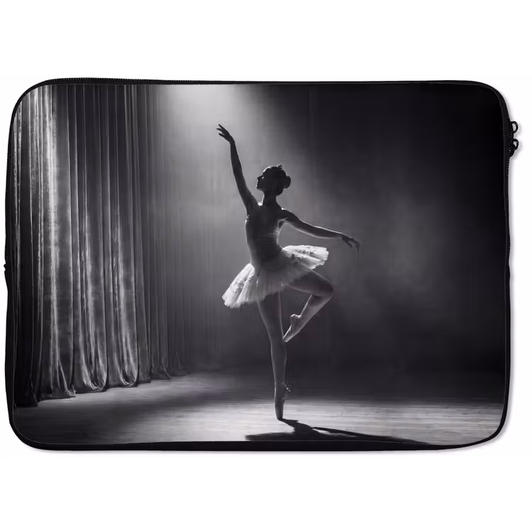 Laptophoes - Danser - Podium - Zwart-wit - Kunst - Klassiek — 1