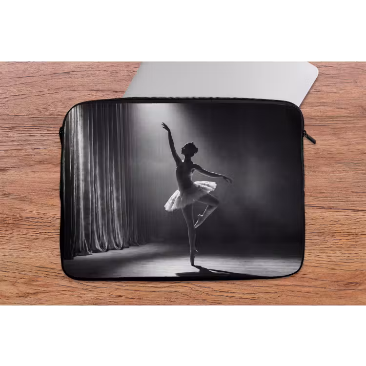 Laptophoes - Danser - Podium - Zwart-wit - Kunst - Klassiek — 2