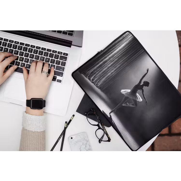 Laptophoes - Danser - Podium - Zwart-wit - Kunst - Klassiek — 3