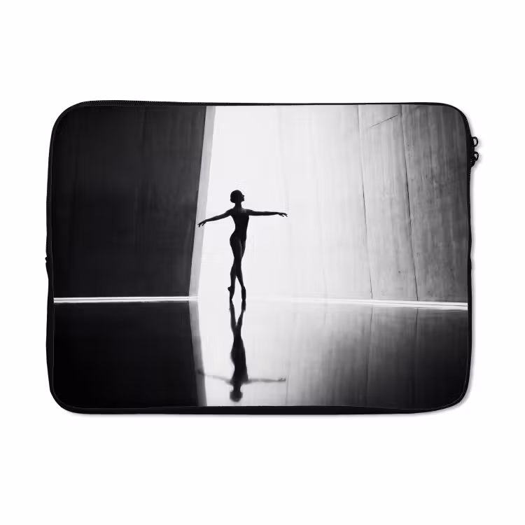Laptophoes - Danser - Silhouette - Kunst - Modern - Zwart-wit — 5