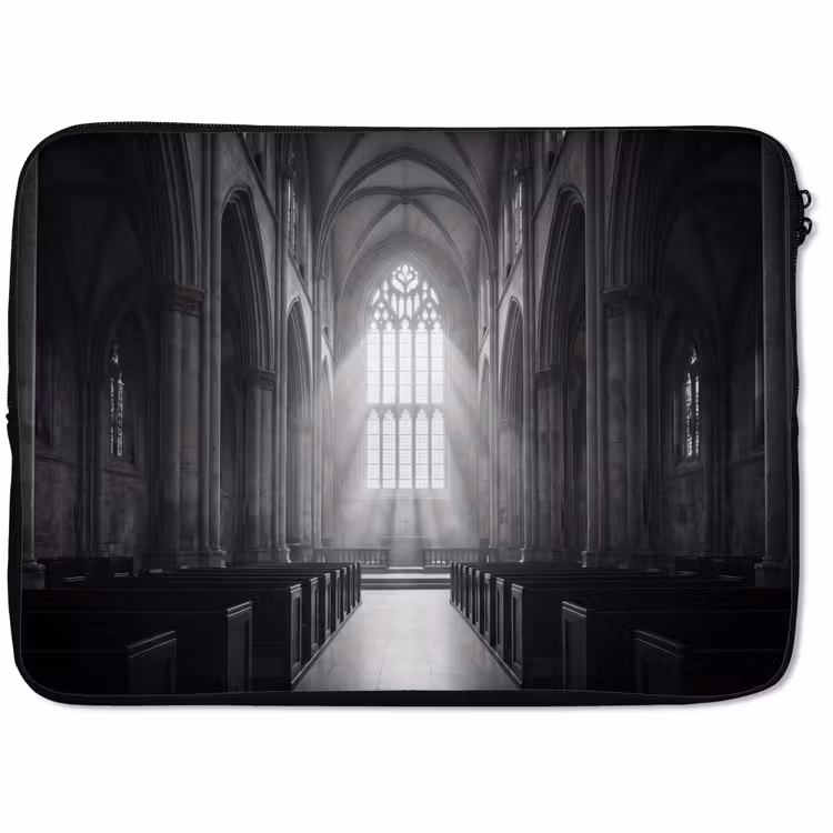 Laptophoes - Kerk - Interieur - Lichtstralen - Architectuur - Klassiek — 1