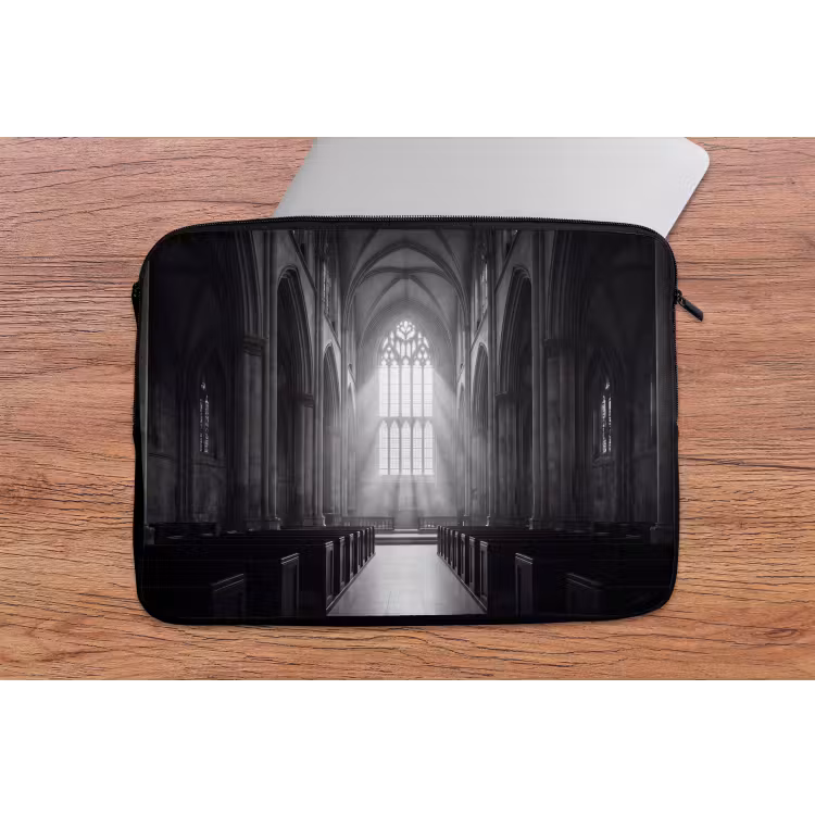 Laptophoes - Kerk - Interieur - Lichtstralen - Architectuur - Klassiek — 2