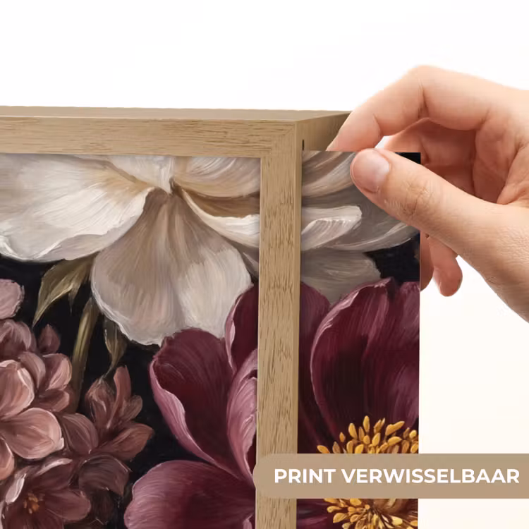 Lightbox - Wandlamp - Bloemen - Boeket - Klassiek - Donker - Rood — 5