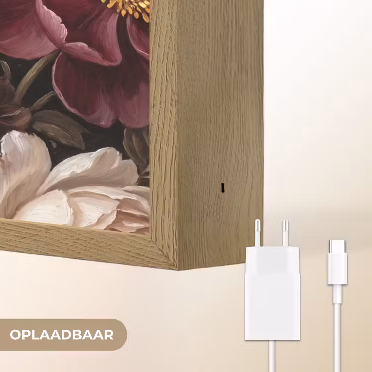 Lightbox - Wandlamp - Bloemen - Boeket - Klassiek - Donker - Rood — 7