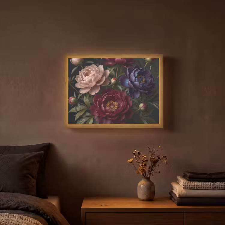 Lightbox - Wandlamp - Bloemen - Boeket - Natuur - Modern - Donker — 3