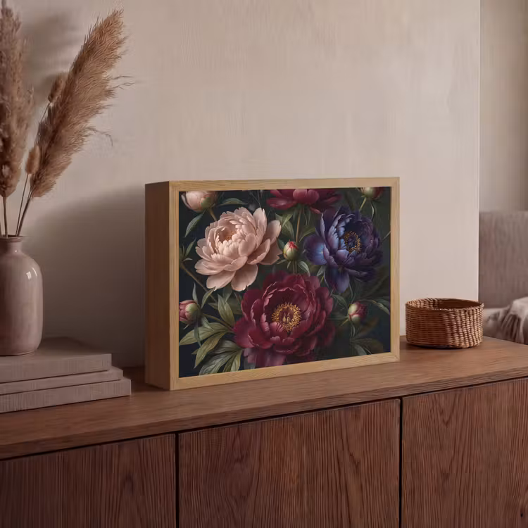 Lightbox - Wandlamp - Bloemen - Boeket - Natuur - Modern - Donker — 4