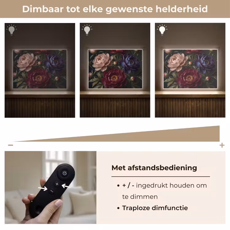Lightbox - Wandlamp - Bloemen - Boeket - Natuur - Modern - Donker — 9