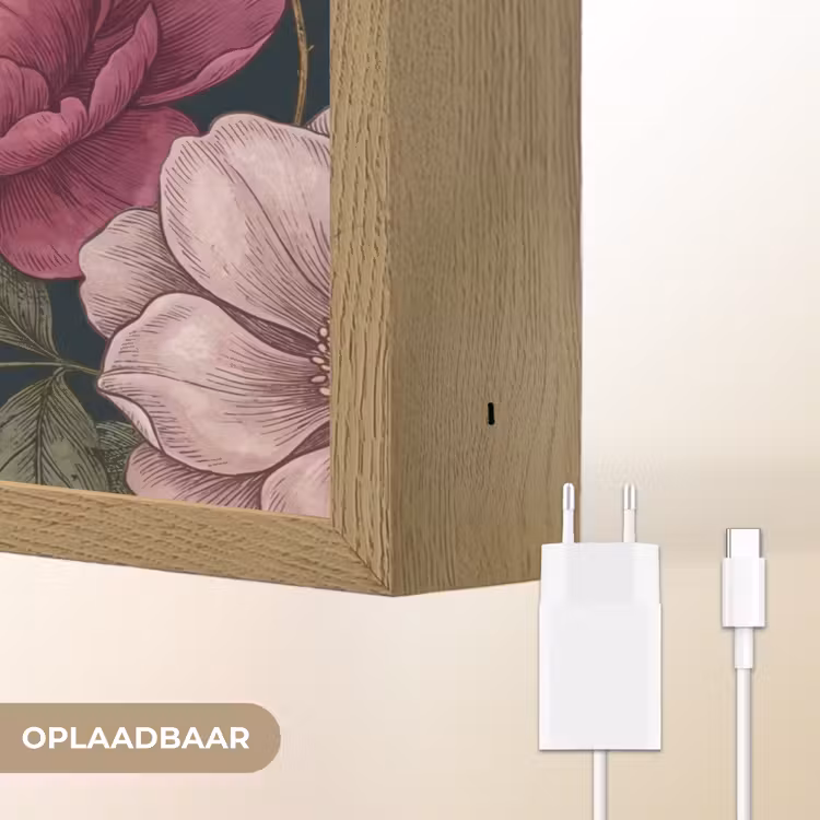 Lightbox - Wandlamp - Bloemen - Botanisch - Illustratie - Donker - Vintage — 7