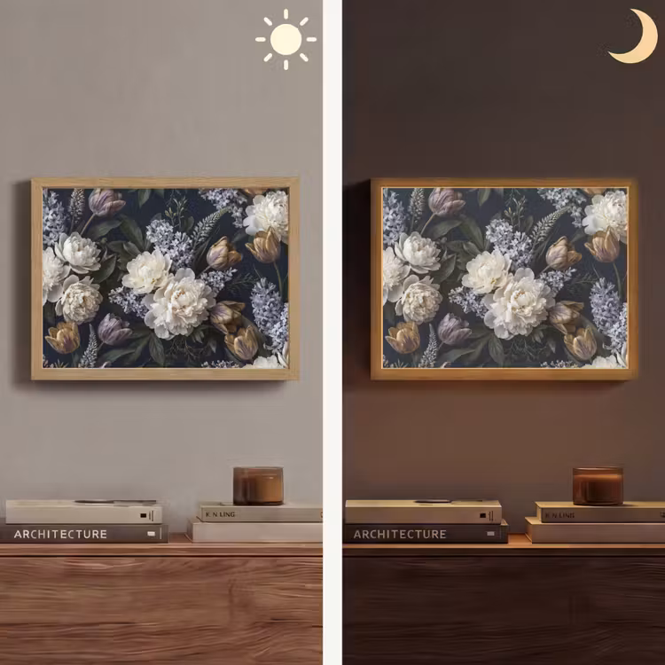 Lightbox - Wandlamp - Bloemen - Donker - Elegant - Natuur - Wit — 6