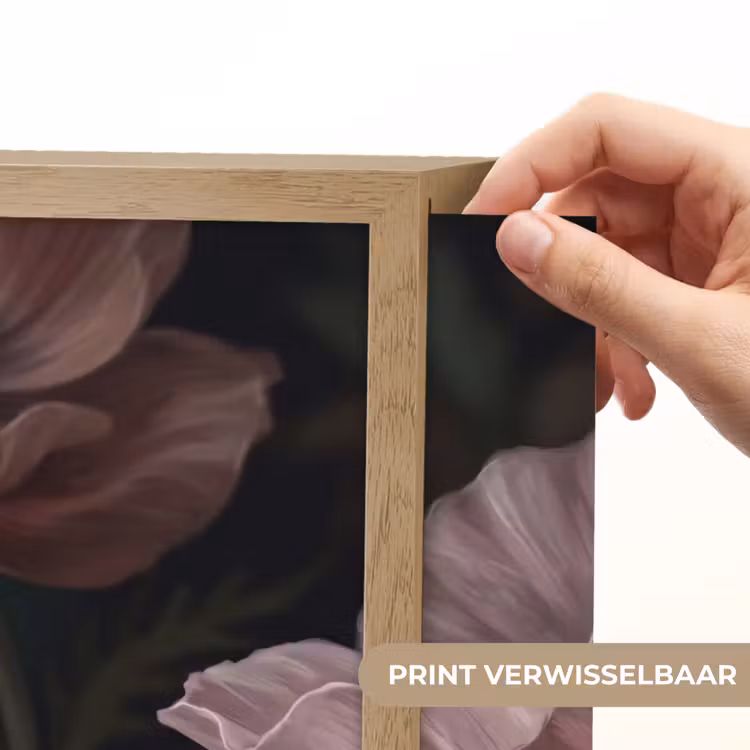 Lightbox - Wandlamp - Bloemen - Natuur - Roze - Donker - Modern — 5