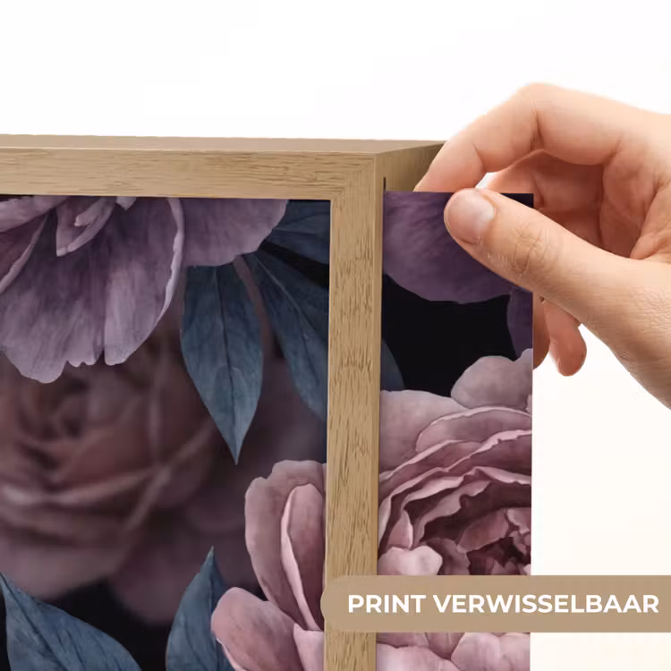 Lightbox - Wandlamp - Bloemen - Patroon - Donker - Botanisch - Paars — 5