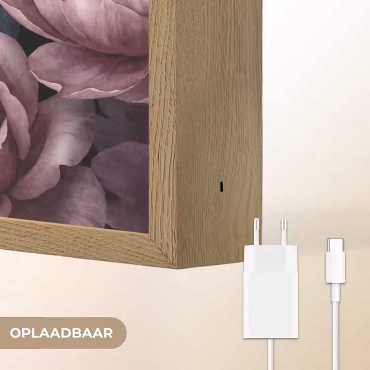 Lightbox - Wandlamp - Bloemen - Patroon - Donker - Botanisch - Paars — 7