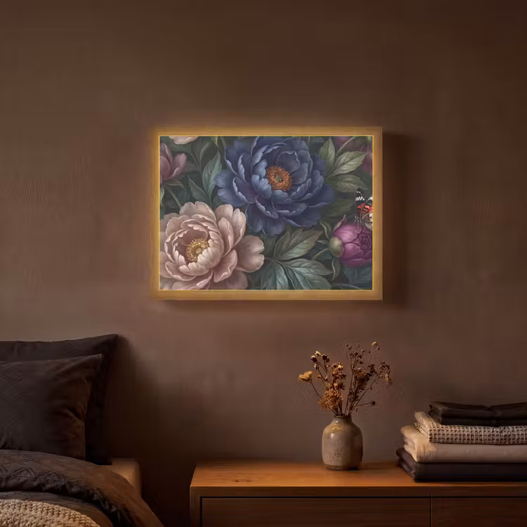 Lightbox - Wandlamp - Bloemen - Vlinder - Natuur - Modern - Paars — 3