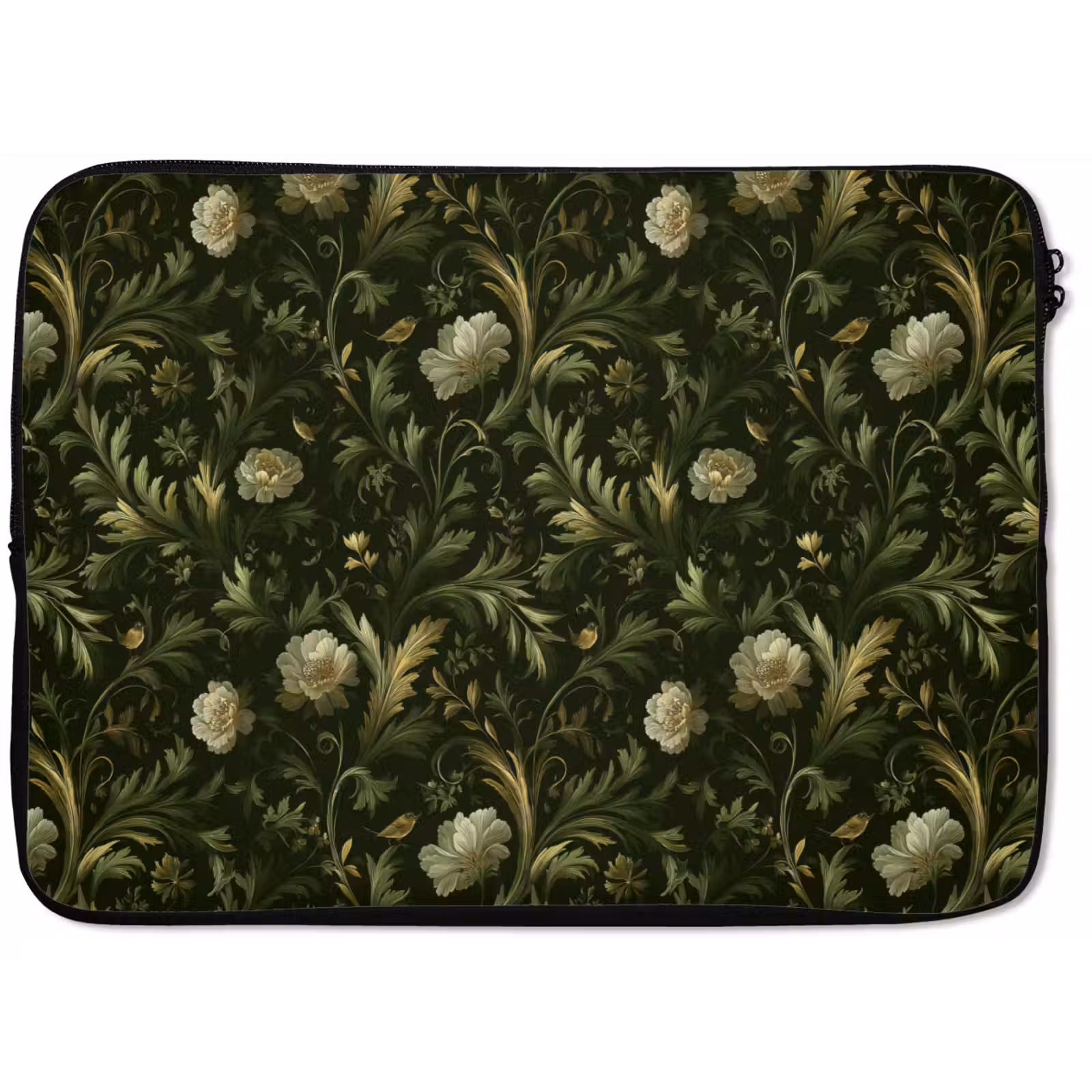 Laptophoes - Botanisch - Naadloos - Bloemen — 1