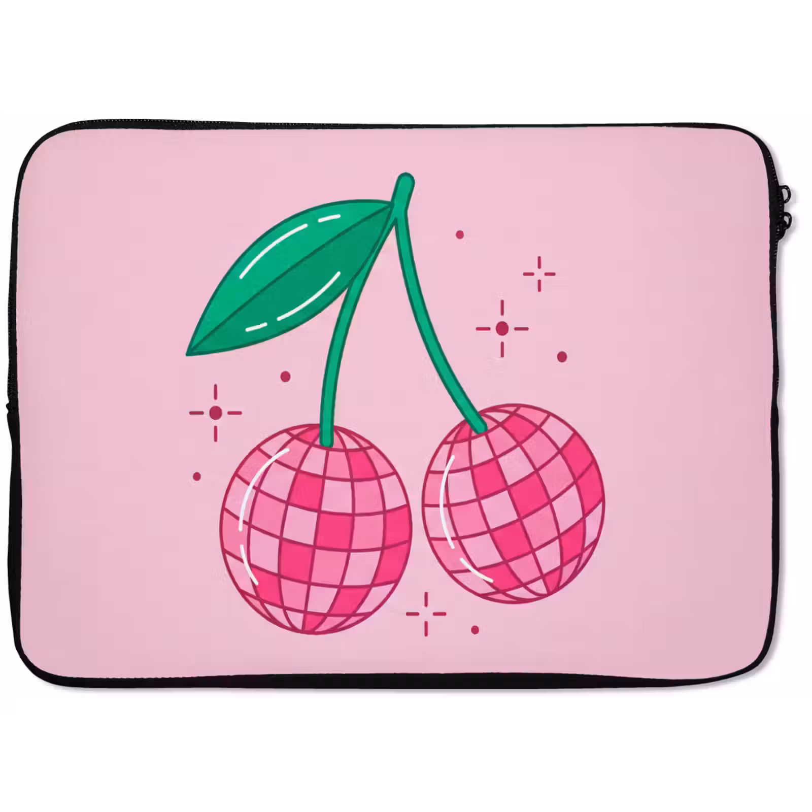 Laptophoes - Decoratie - Disco-bal - Feest - Roze — 1