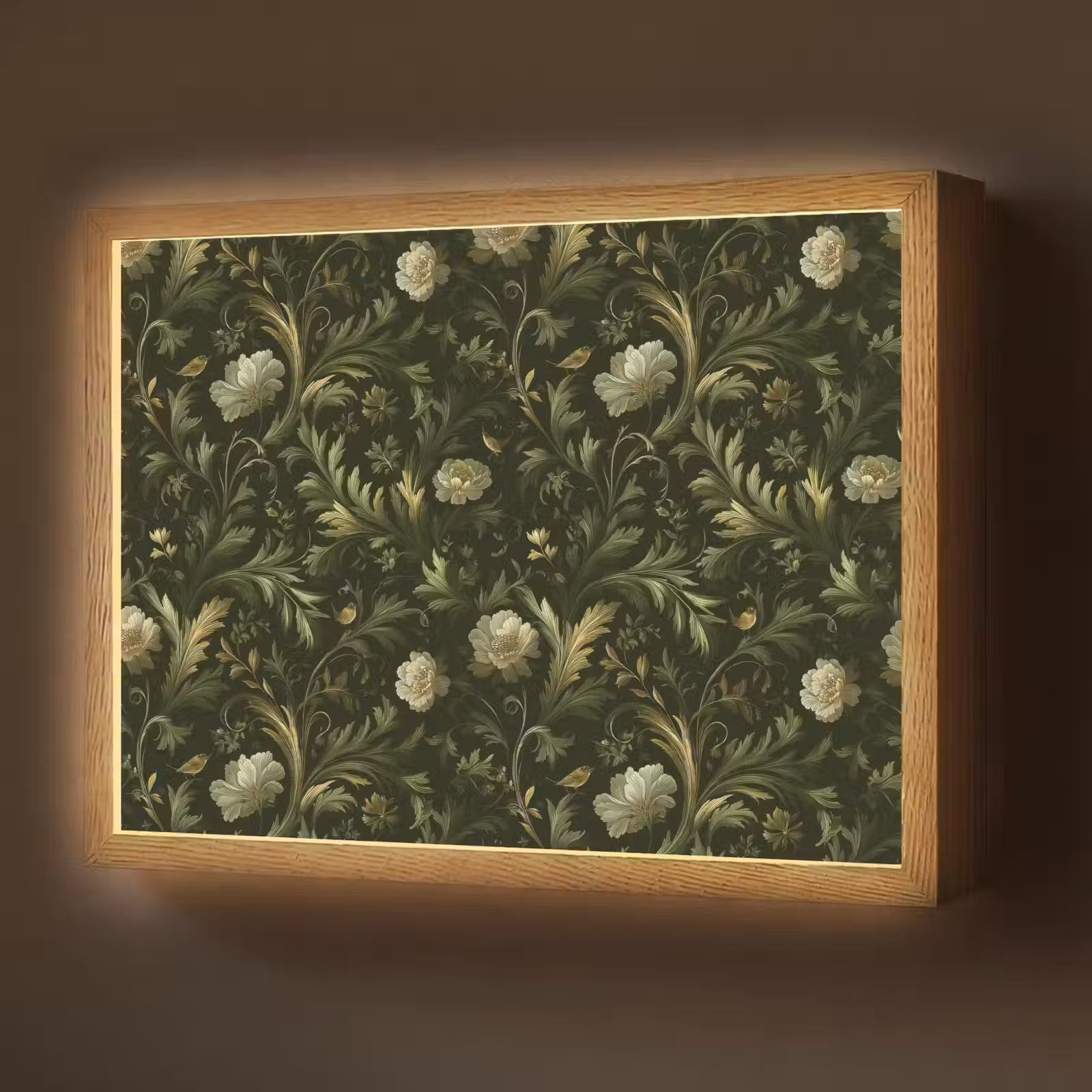 Lightbox - Wandlamp - Botanisch - Naadloos - Bloemen — 1